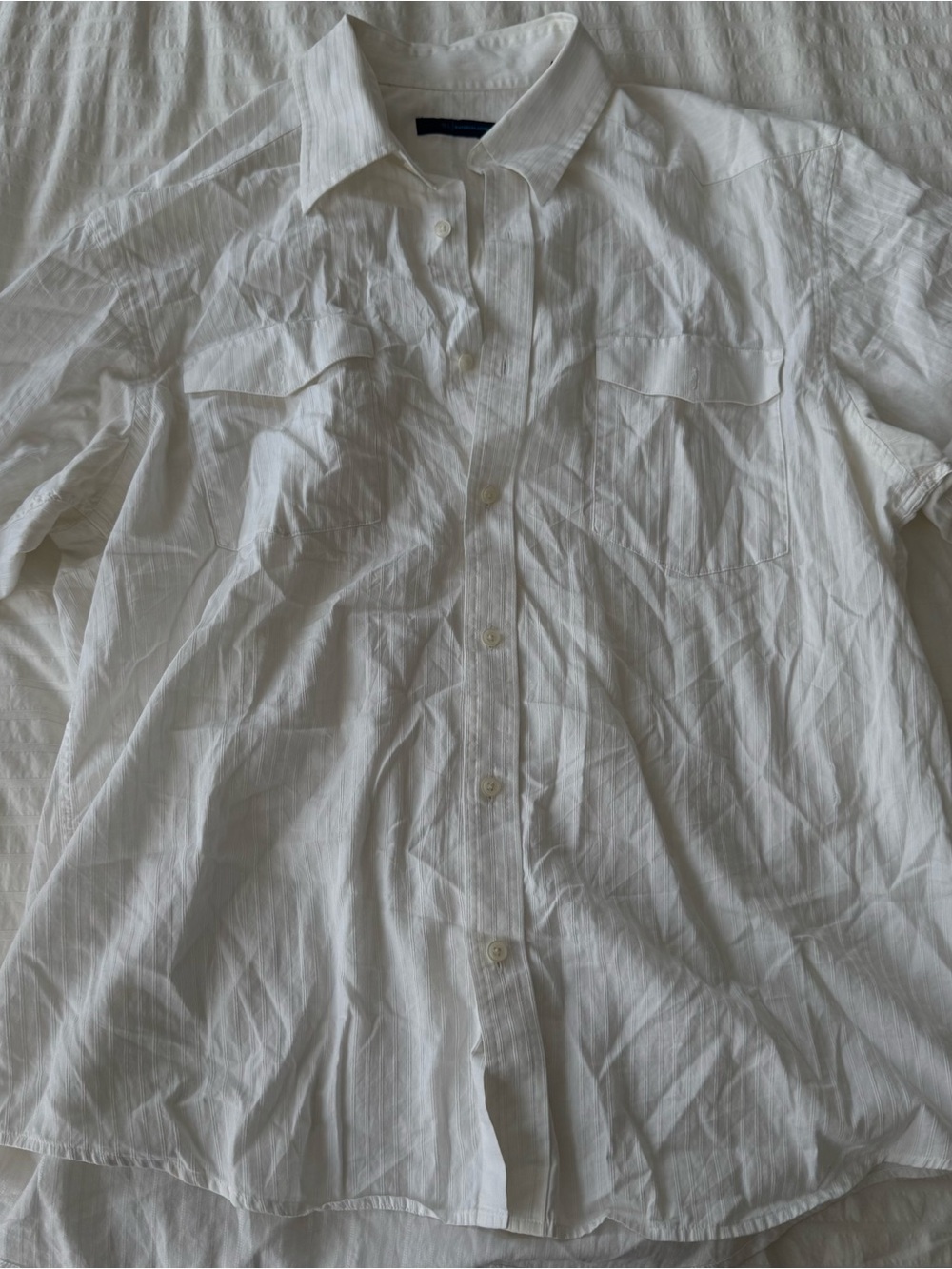 Crisp White Button-Up Shirt